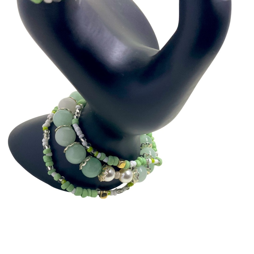 Set of 3 Stretch Bracelets with Ring Included